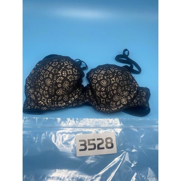 Victoria's Secret Dream Angels Lined Demi Bra Size 32C Black Lace - Picture 14 of 14